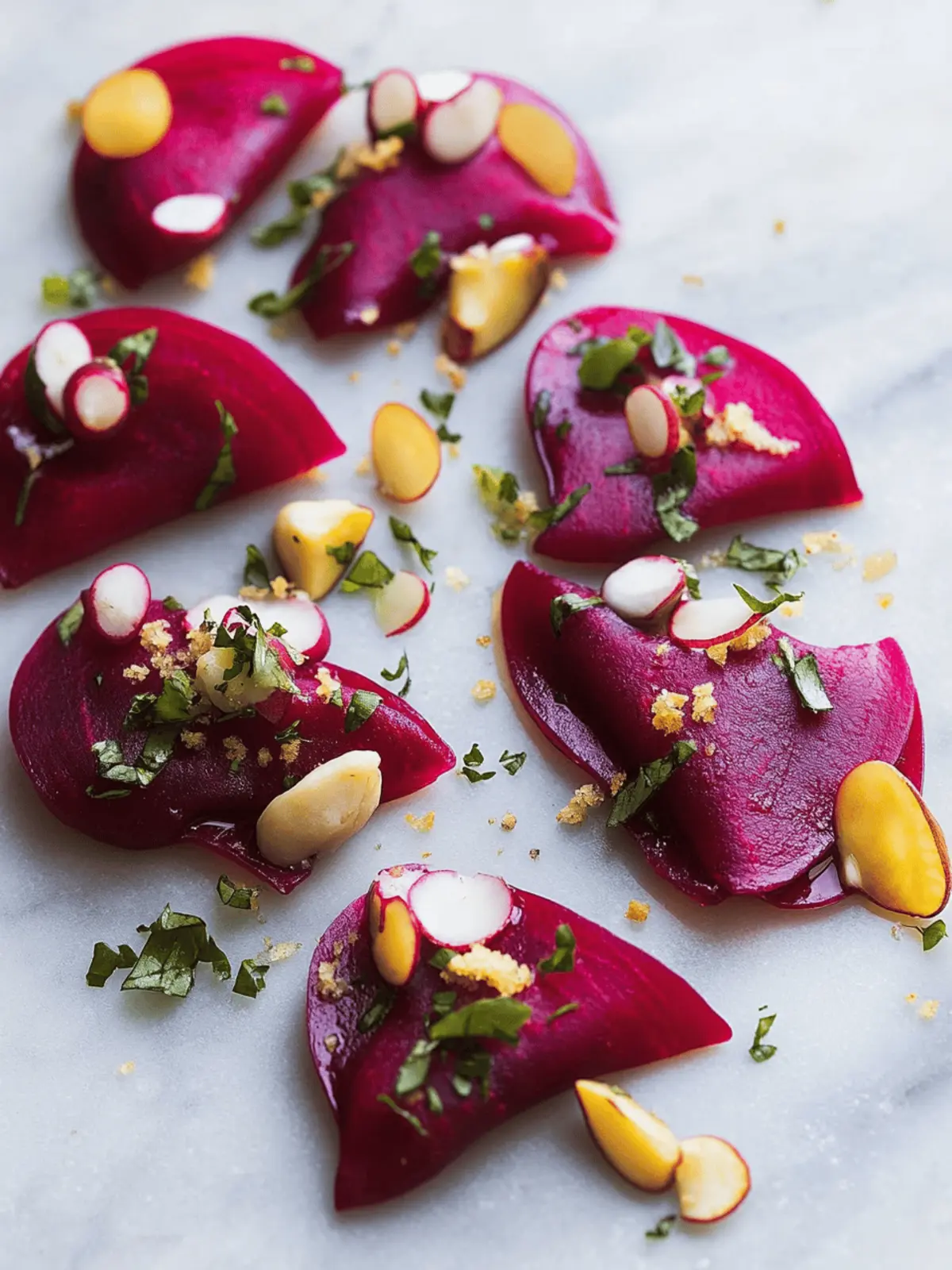 Raw Beet Ravioli with Vegan Cashew Cheese