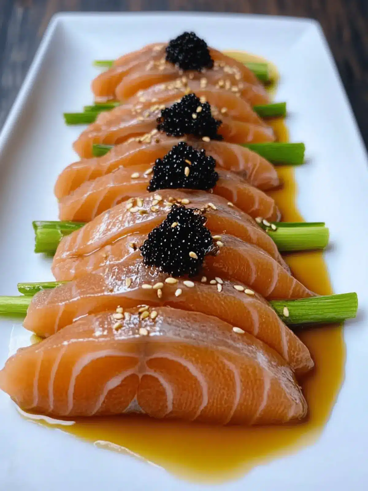 Nobu’s New Style Salmon Sashimi