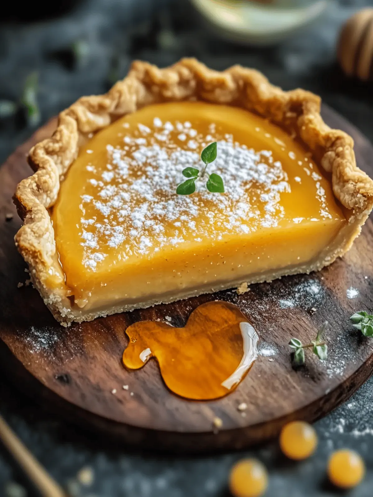 Salted Whiskey Honey Pie