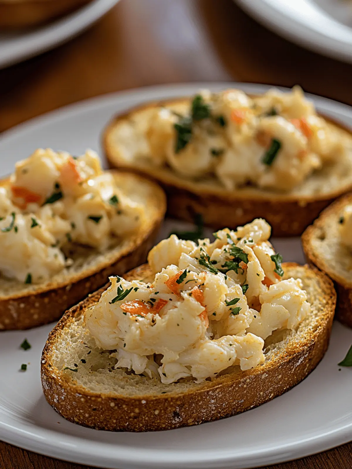 Garlic Butter Crab Toasts