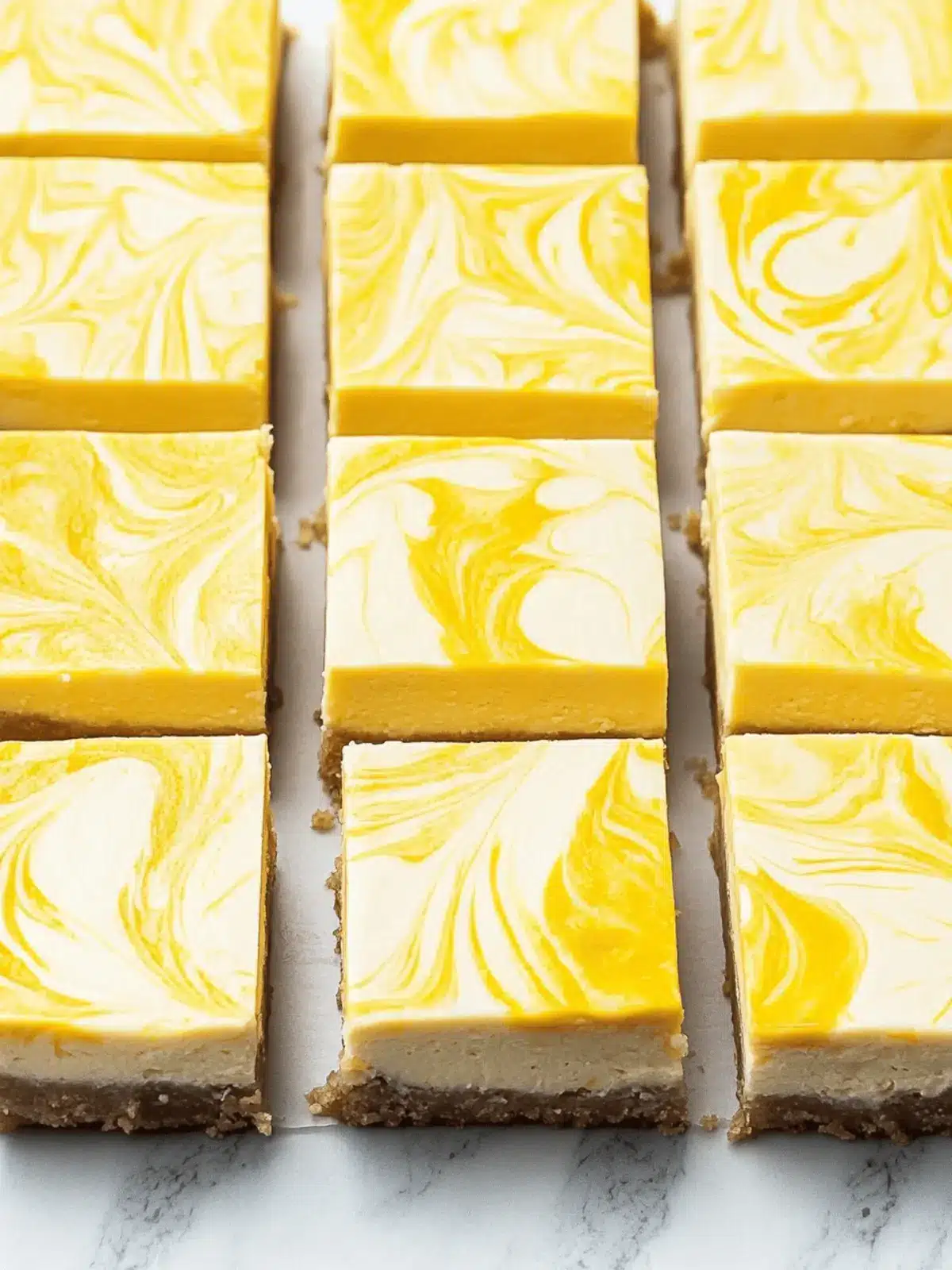 Lemon Marbled Cheesecake Bars