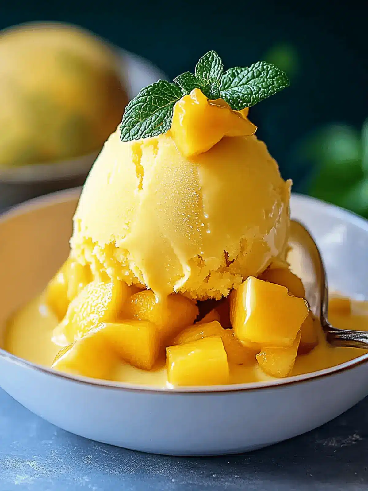 No-Churn Mango Ice Cream