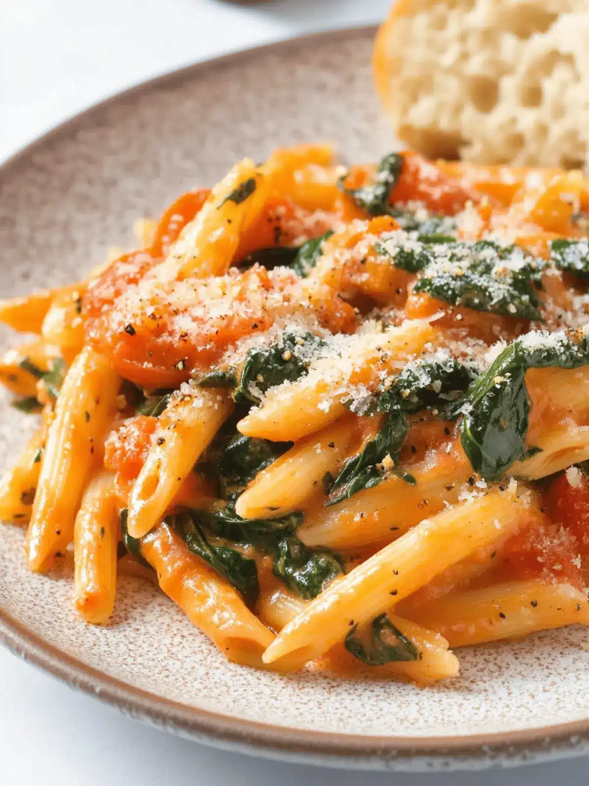 Creamy Spinach Tomato Pasta