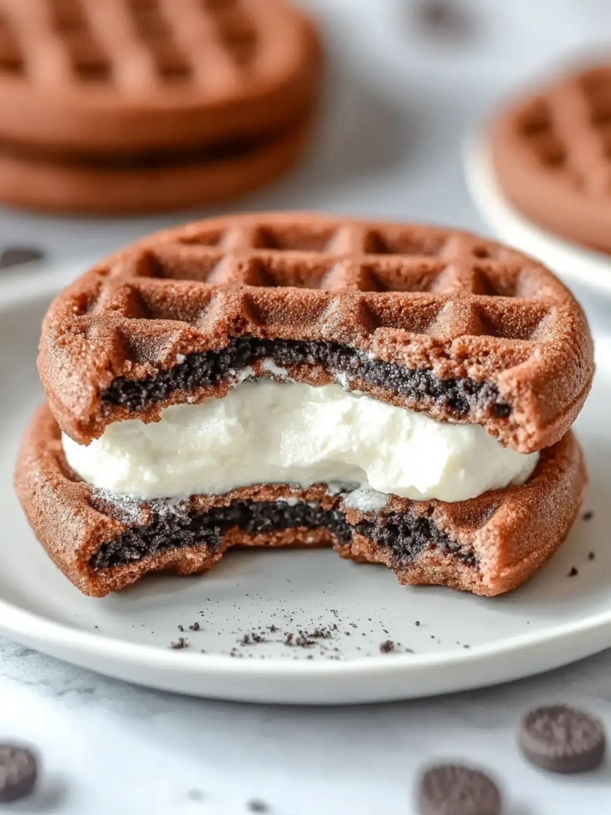 Keto Oreo Chaffles