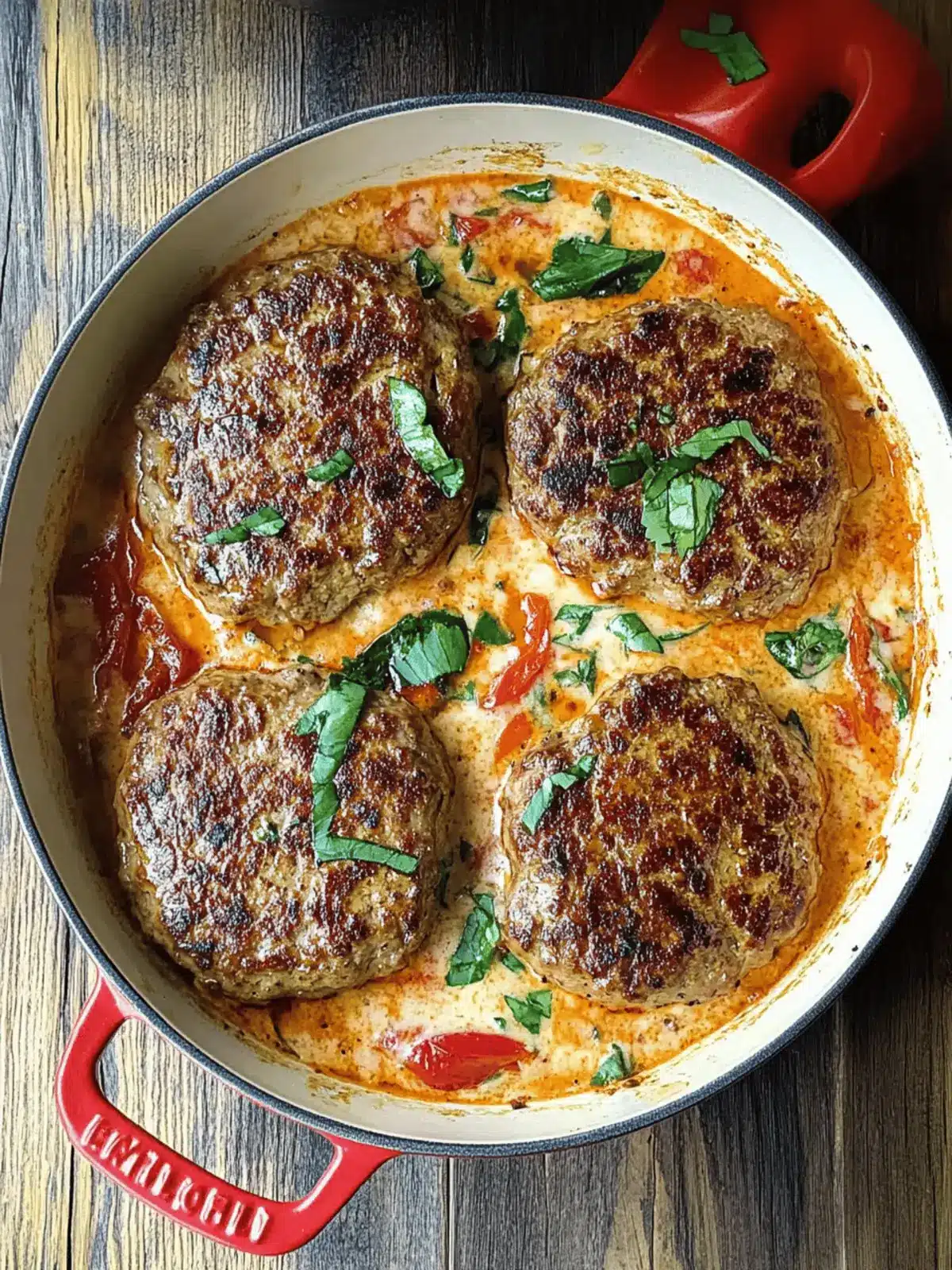 Savor Tuscan Hamburger Steaks in Creamy Spinach Delight Tuscan Hamburger Steaks