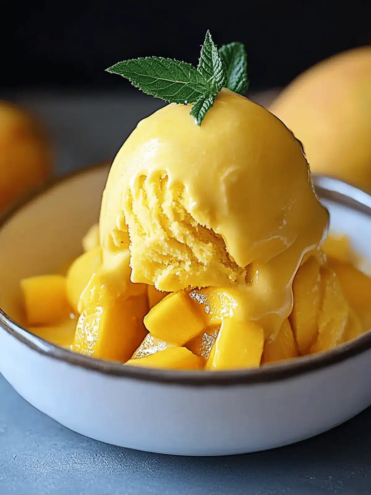 No-Churn Mango Ice Cream
