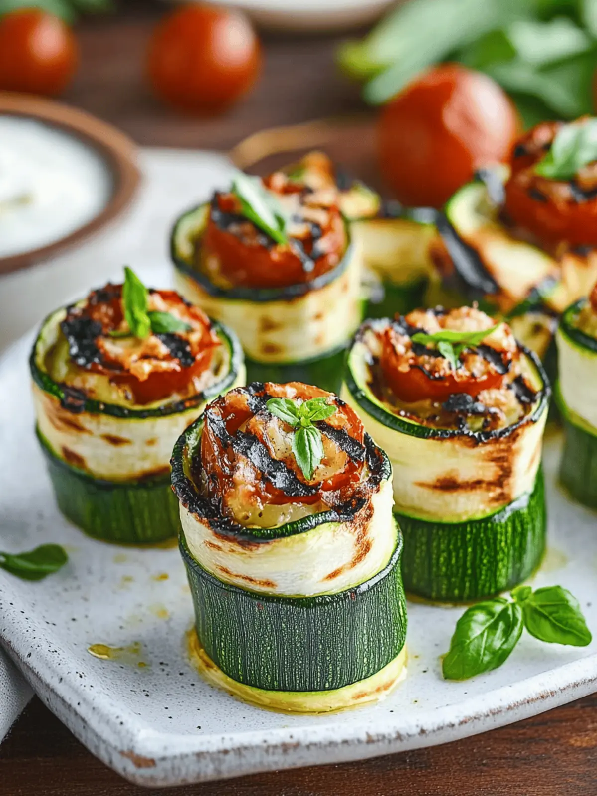 Grilled Zucchini Rollups Stuffed with Dreamy Lemon-Basil Ricotta Grilled Zucchini Rollups Stuffed