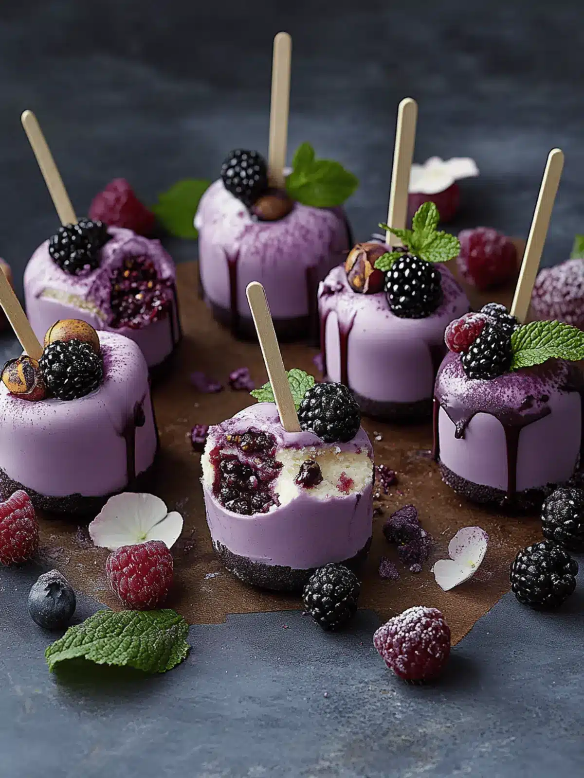 Indulge in Forest Blackberry Cheesecake Pops You'll Love Forest Blackberry Cheesecake Pops