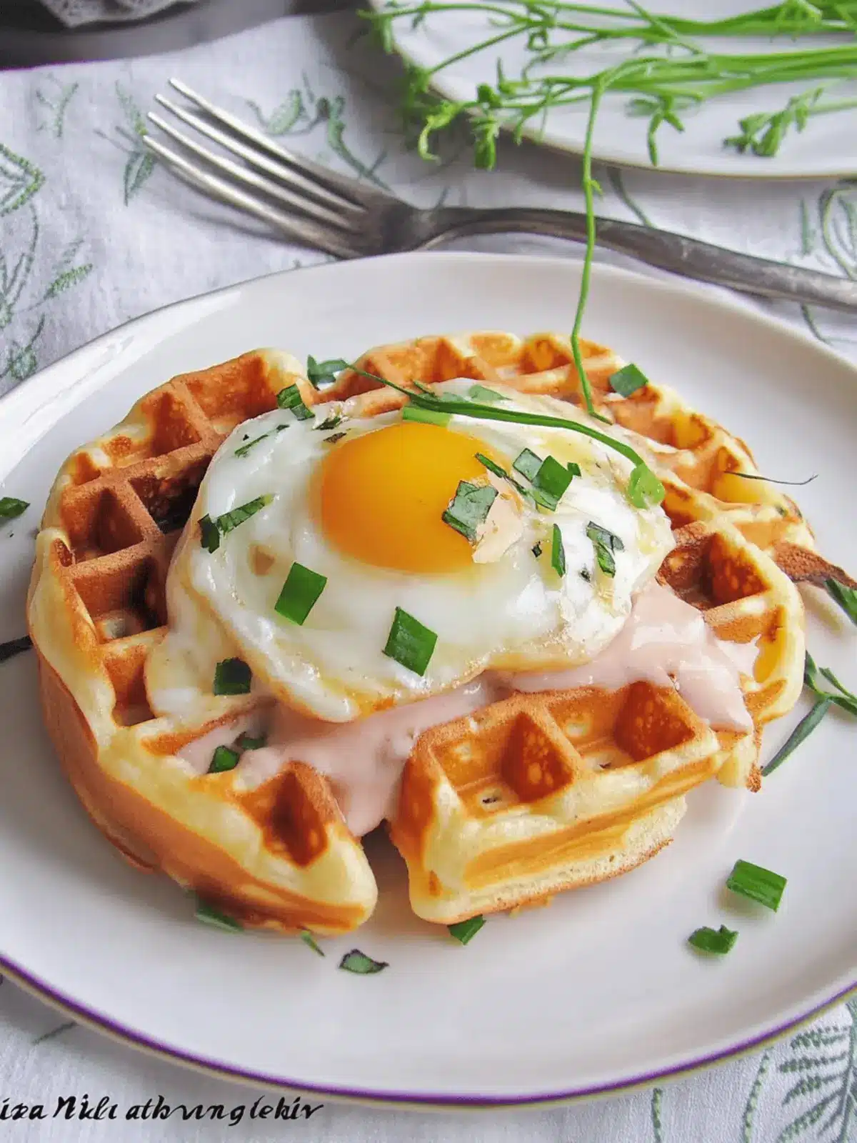 Croque Madame Waffles