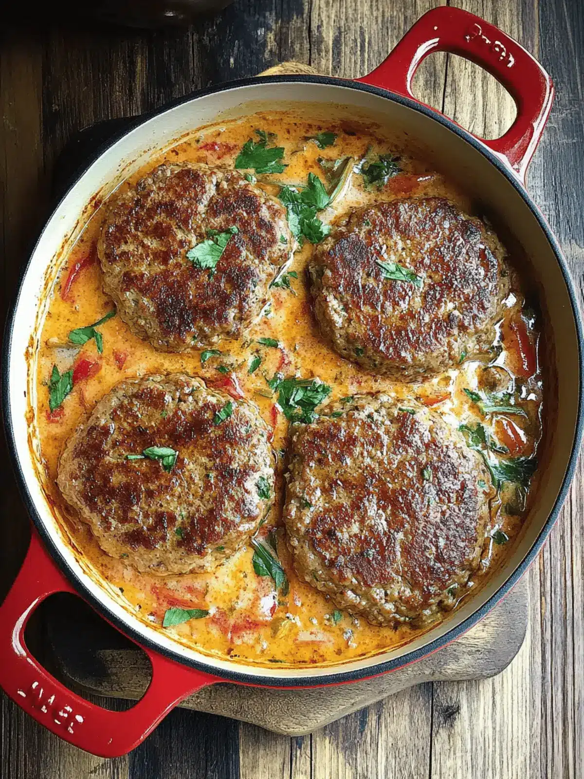 Savor Tuscan Hamburger Steaks in Creamy Spinach Delight Tuscan Hamburger Steaks