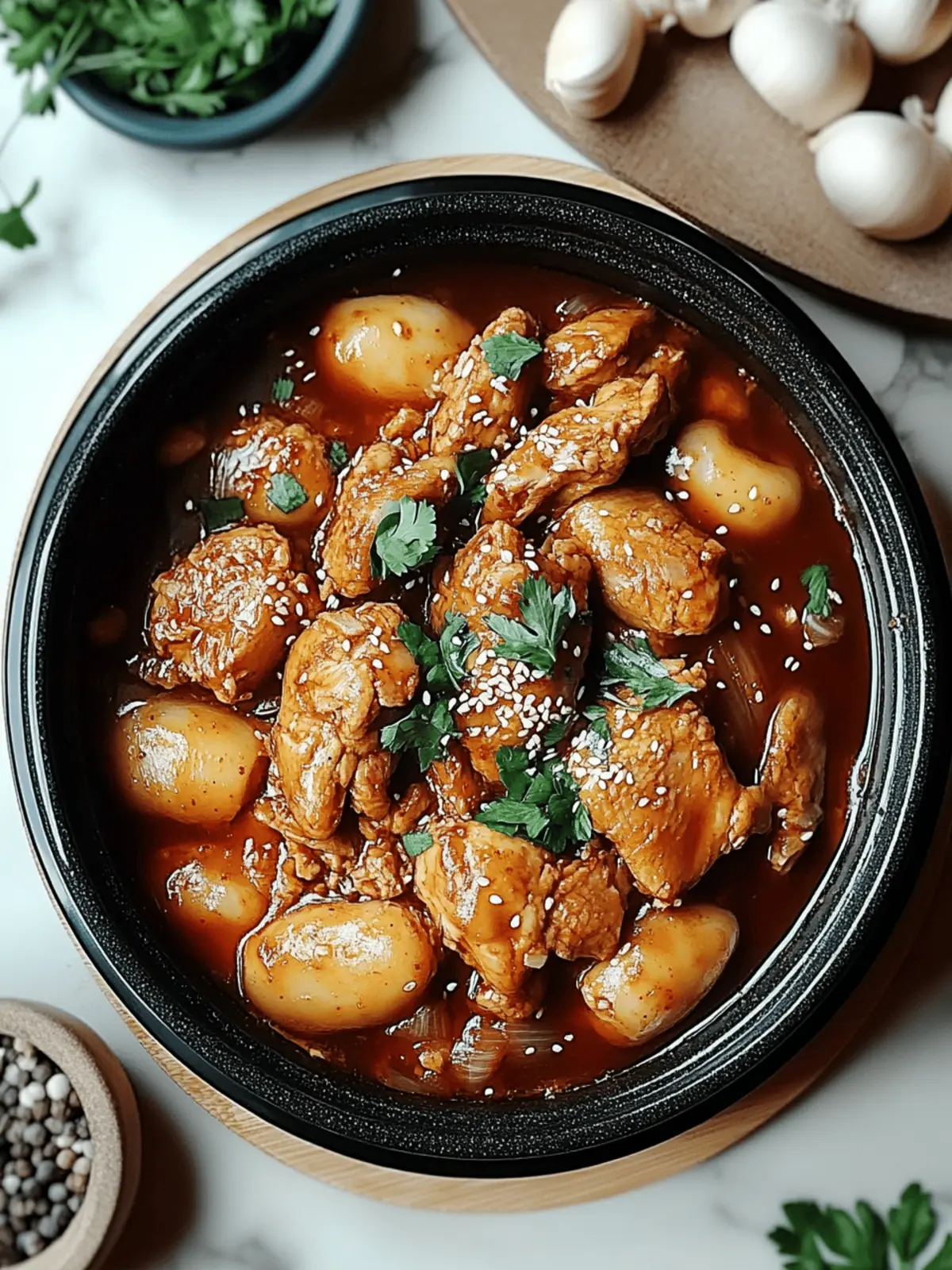 Jjimdak Korean Braised Chicken