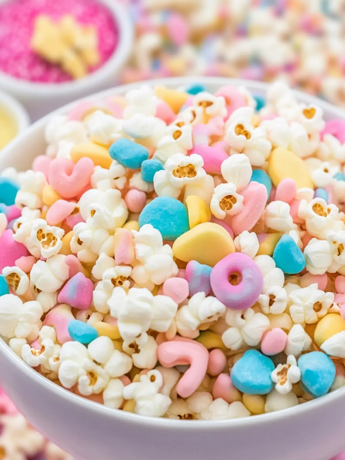 Delightful Unicorn Marshmallow Popcorn for Colorful Snacking Fun Unicorn Marshmallow Popcorn