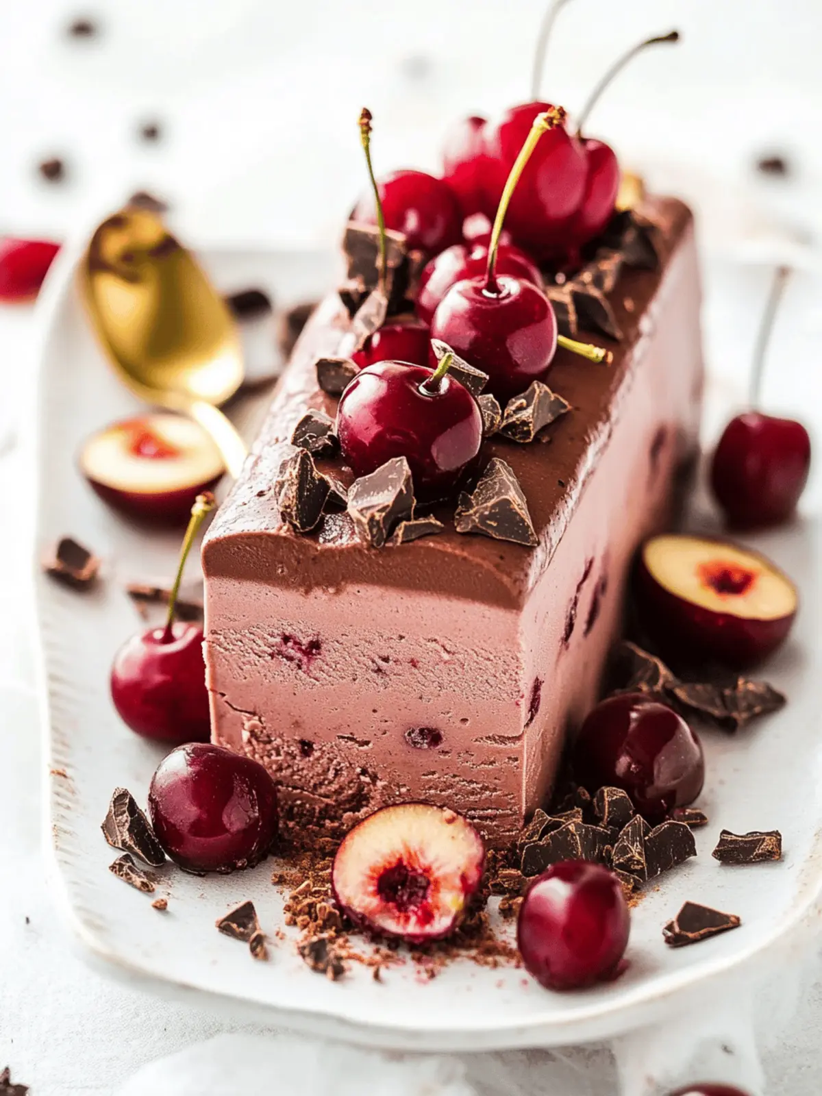 Cherry Chocolate Frozen Parfait