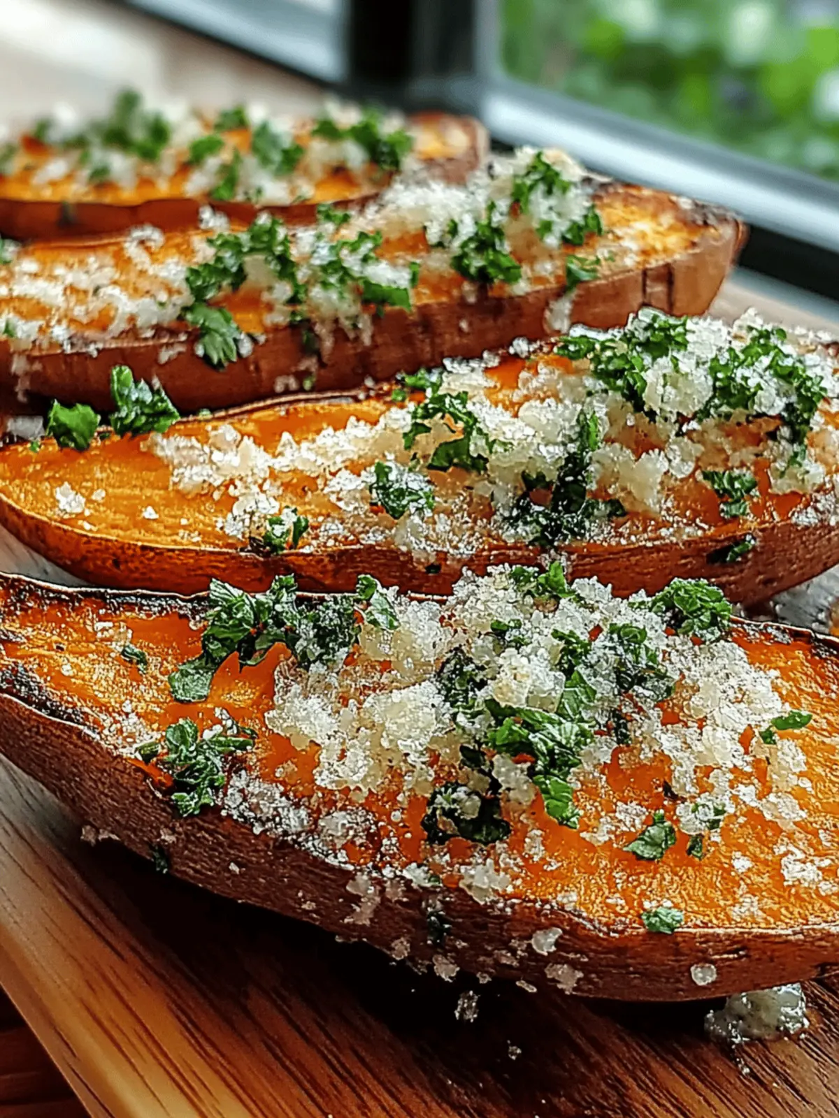 Garlic Parmesan Sweet Potato Wedges That Steal the Show Garlic Parmesan Sweet Potato Wedges