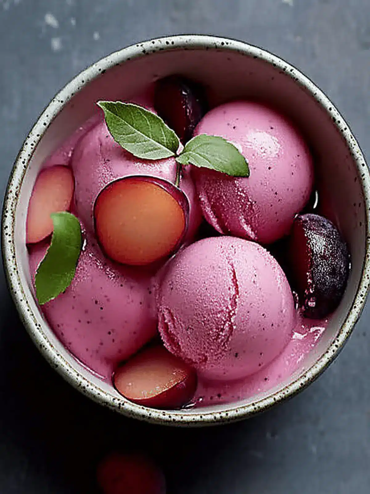 Cardamom Plum Sorbet