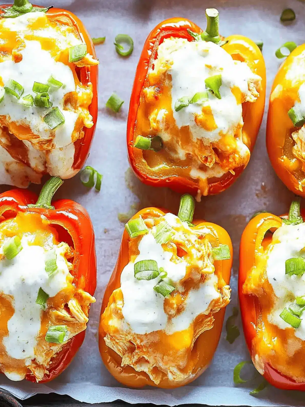 Delicious Cheesy Buffalo Chicken Stuffed Peppers You'll Love Cheesy Buffalo Chicken Stuffed Peppers