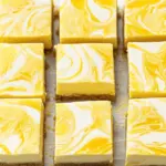 Lemon Marbled Cheesecake Bars