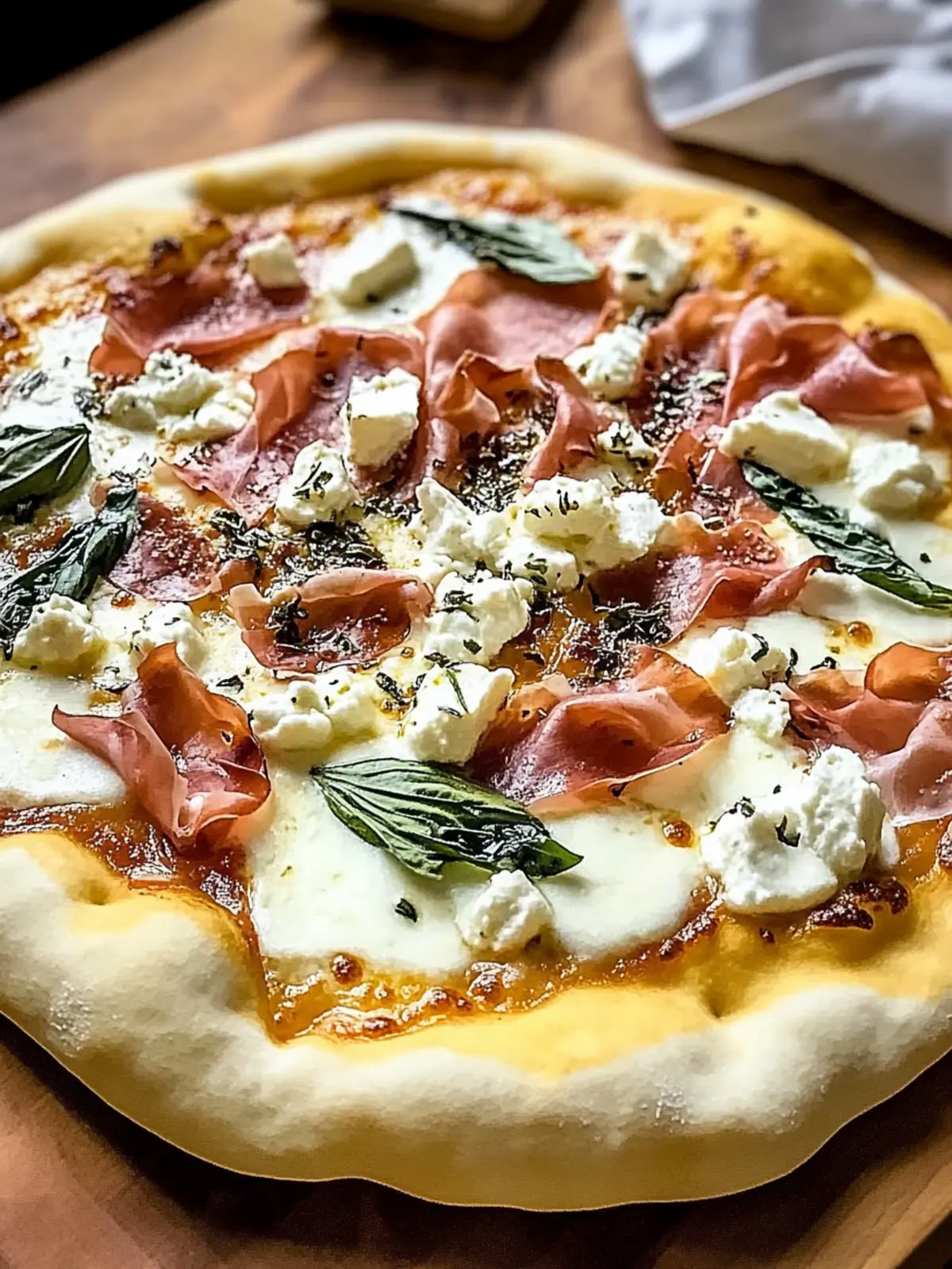 White Pizza with Prosciutto & Hot Honey
