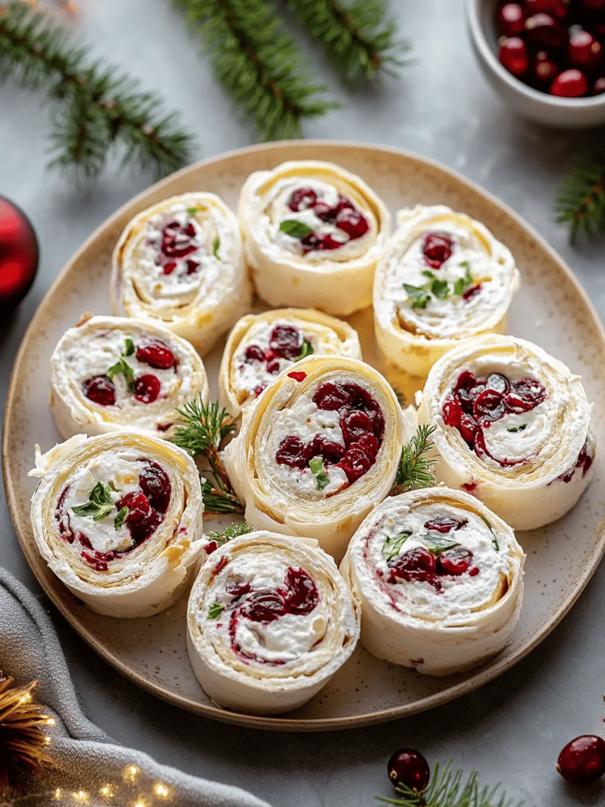Christmas Cranberry Roll Ups