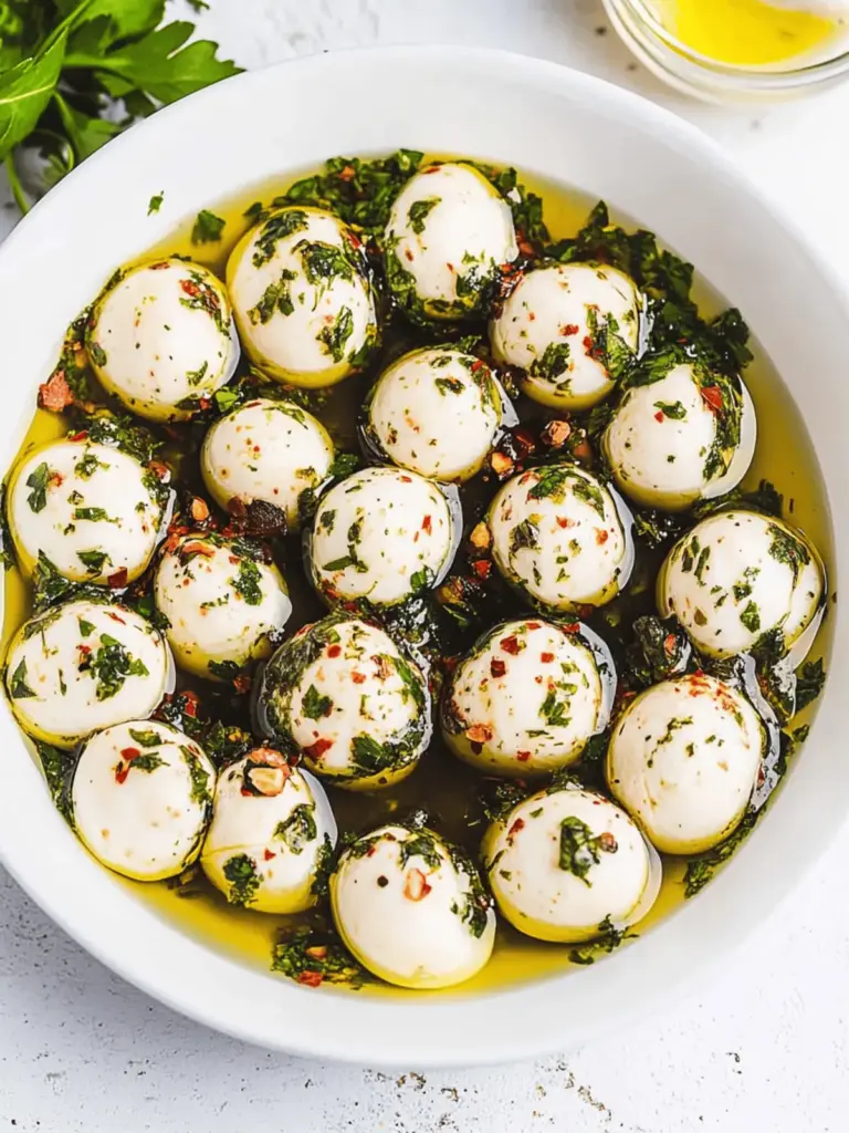 Olive Oil Marinated Mozzarella Balls