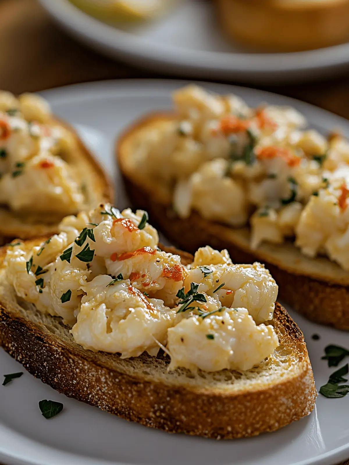 Garlic Butter Crab Toasts