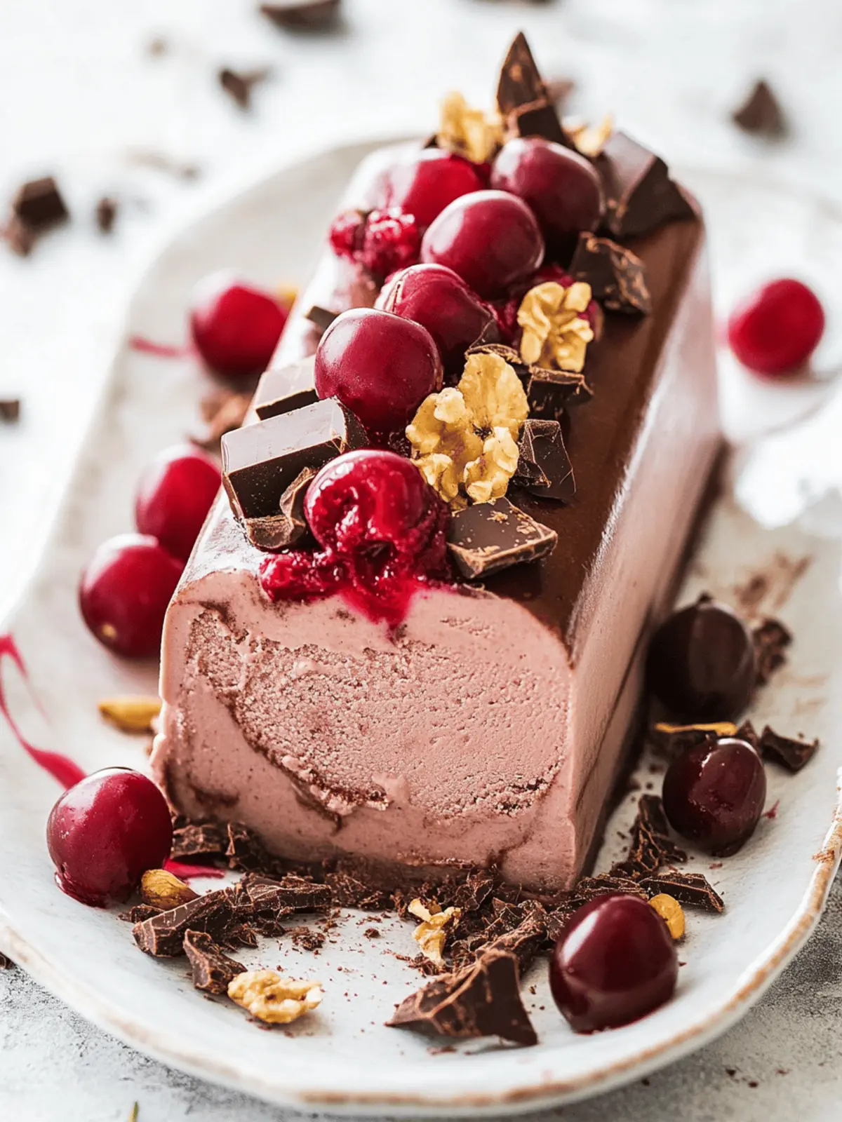 Cherry Chocolate Frozen Parfait