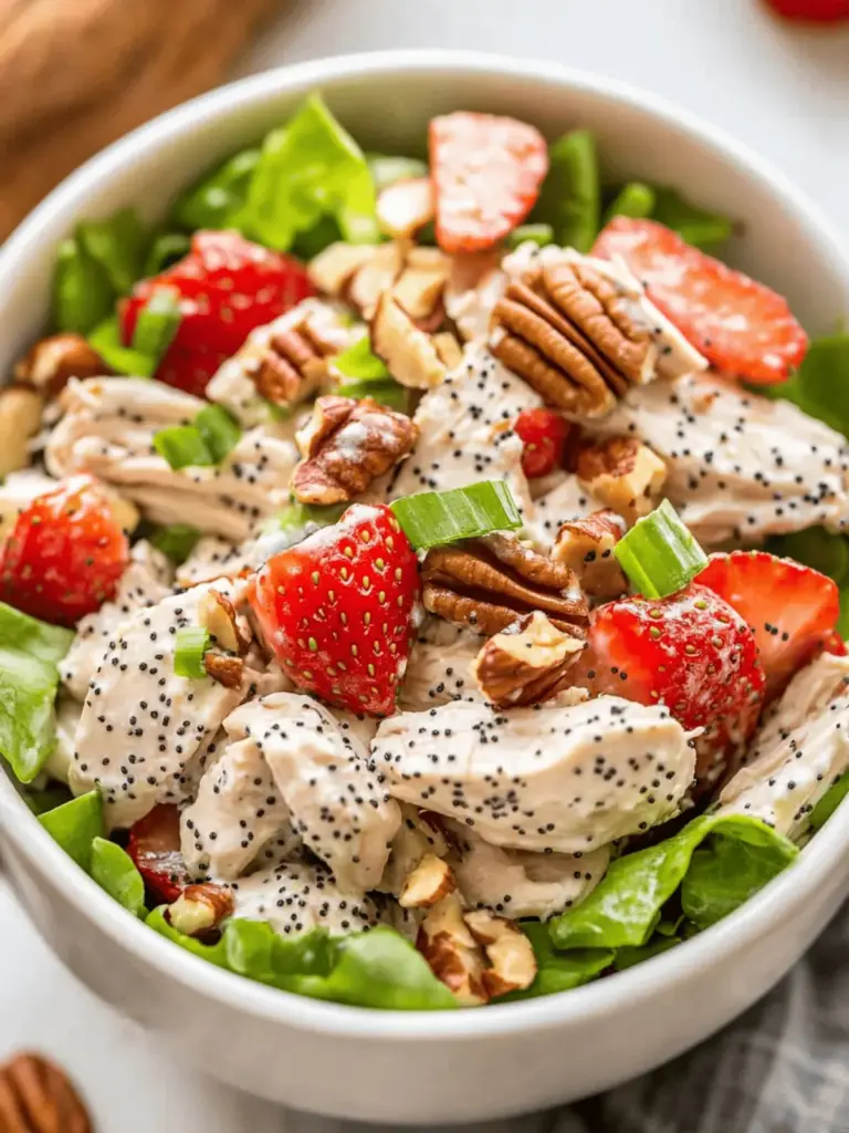 Strawberry Poppy Seed Pecan Chicken Salad