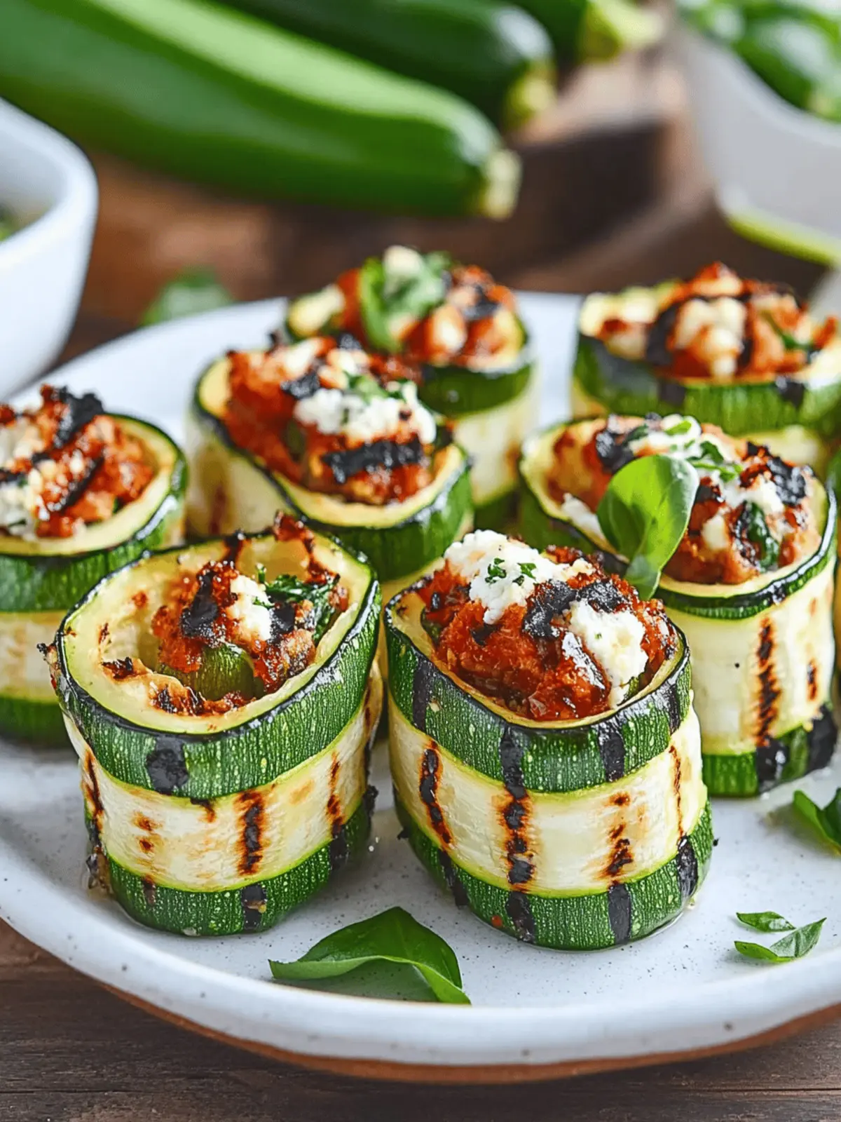 Grilled Zucchini Rollups Stuffed with Dreamy Lemon-Basil Ricotta Grilled Zucchini Rollups Stuffed