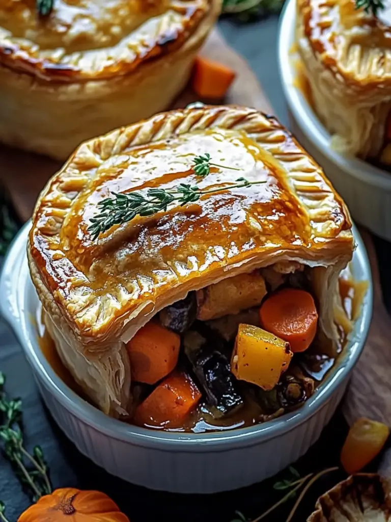 Roasted Autumn Vegetable Pot Pies