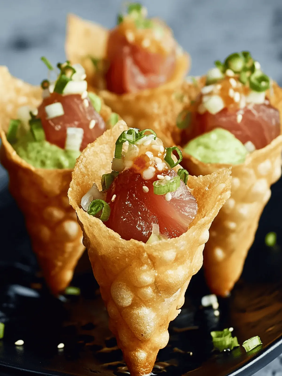 Sushi Wonton Cones: A Fun Twist on Your Favorite Rolls Sushi Wonton Cones