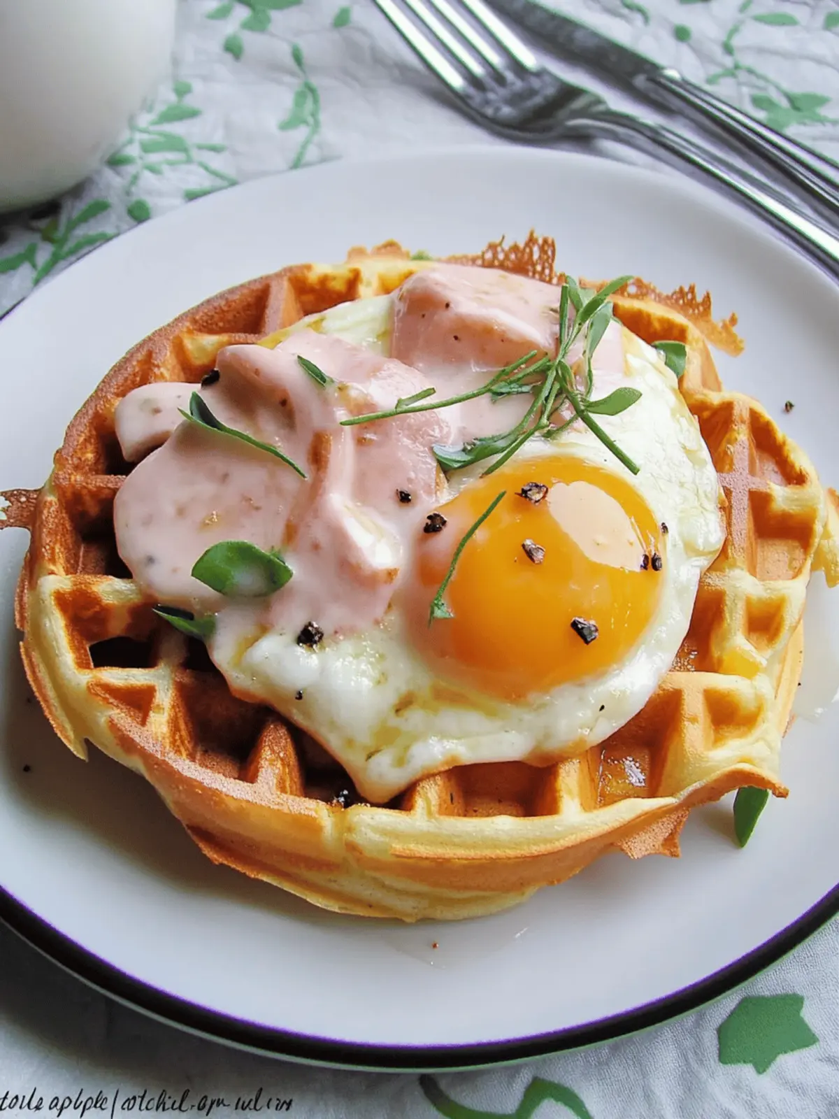 Croque Madame Waffles