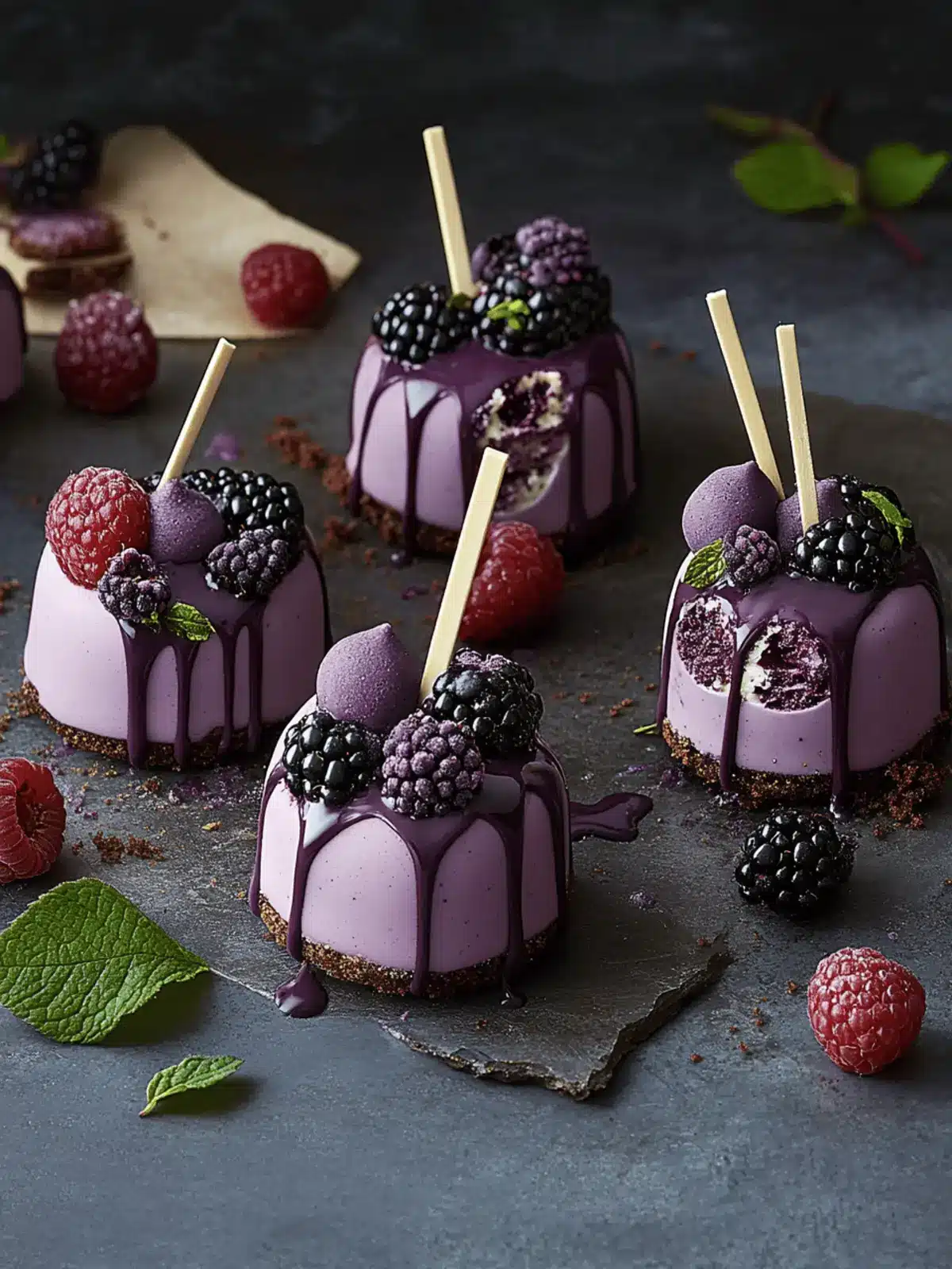 Indulge in Forest Blackberry Cheesecake Pops You'll Love Forest Blackberry Cheesecake Pops