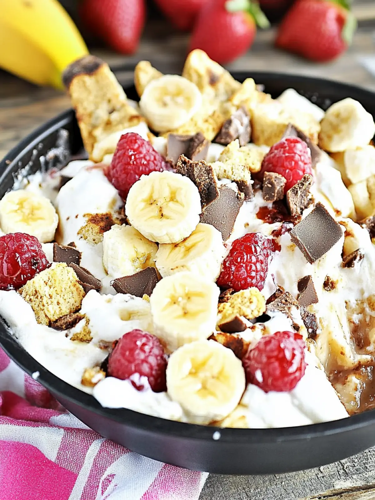 Savor the Sweetness: Banana Split Smores Dip Delight Banana Split Smores Dip