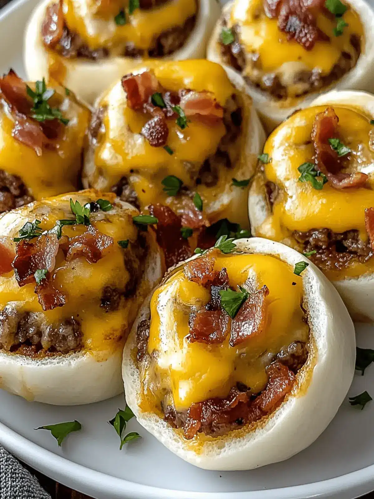 Garlic Butter Bacon Cheeseburger Rollups for Ultimate Comfort Garlic Butter Bacon Cheeseburger Rollups