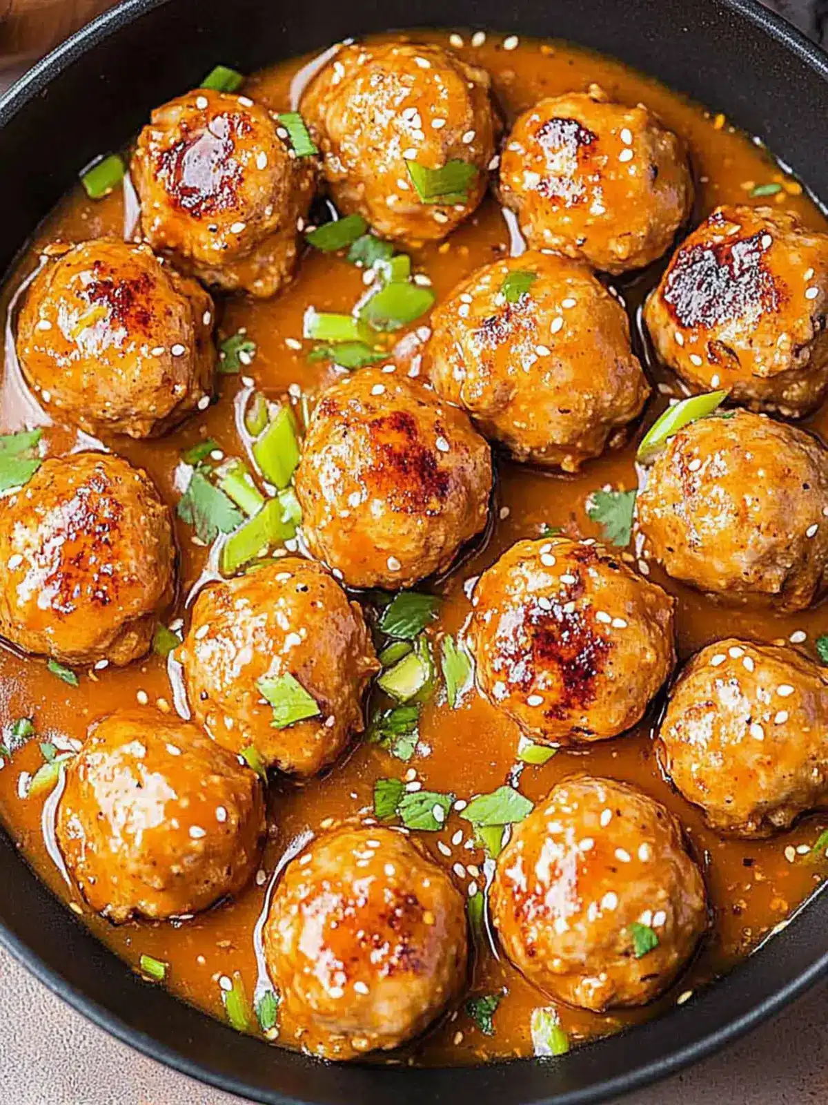 General Tso Chicken Meatballs
