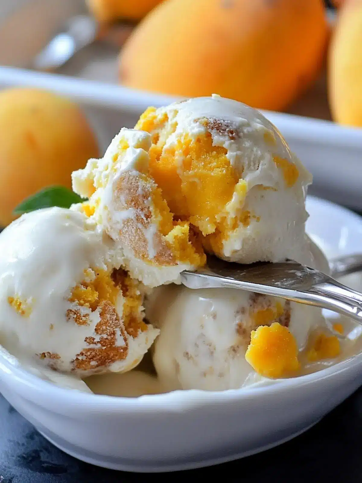 Mango Cheesecake Ice Cream