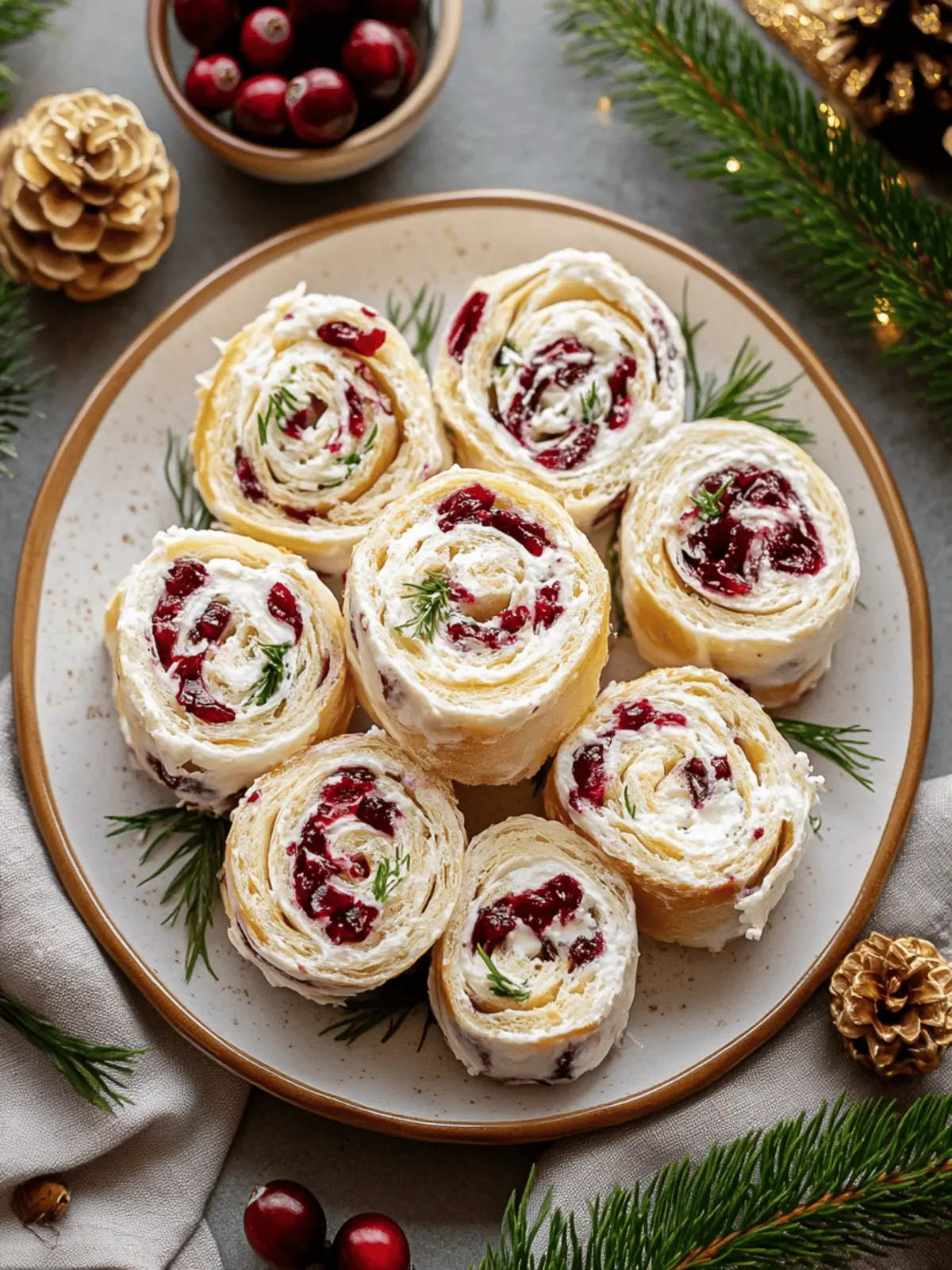 Christmas Cranberry Roll Ups