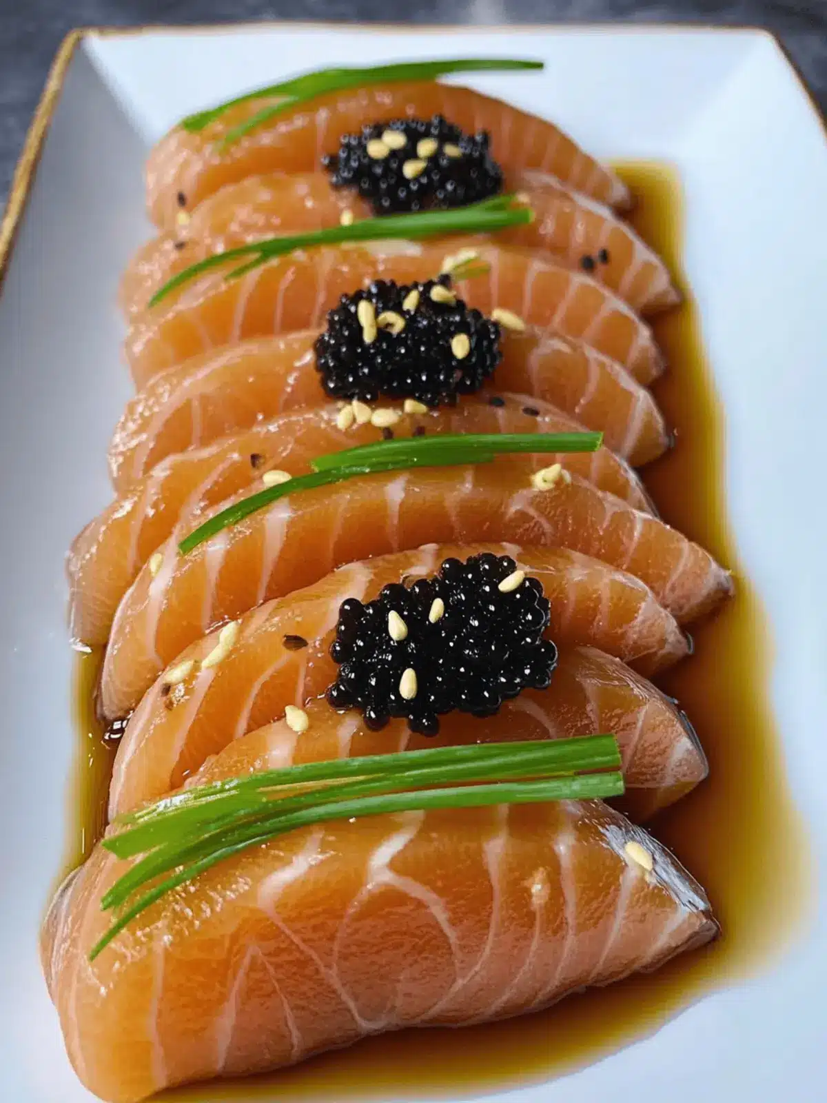 Nobu’s New Style Salmon Sashimi