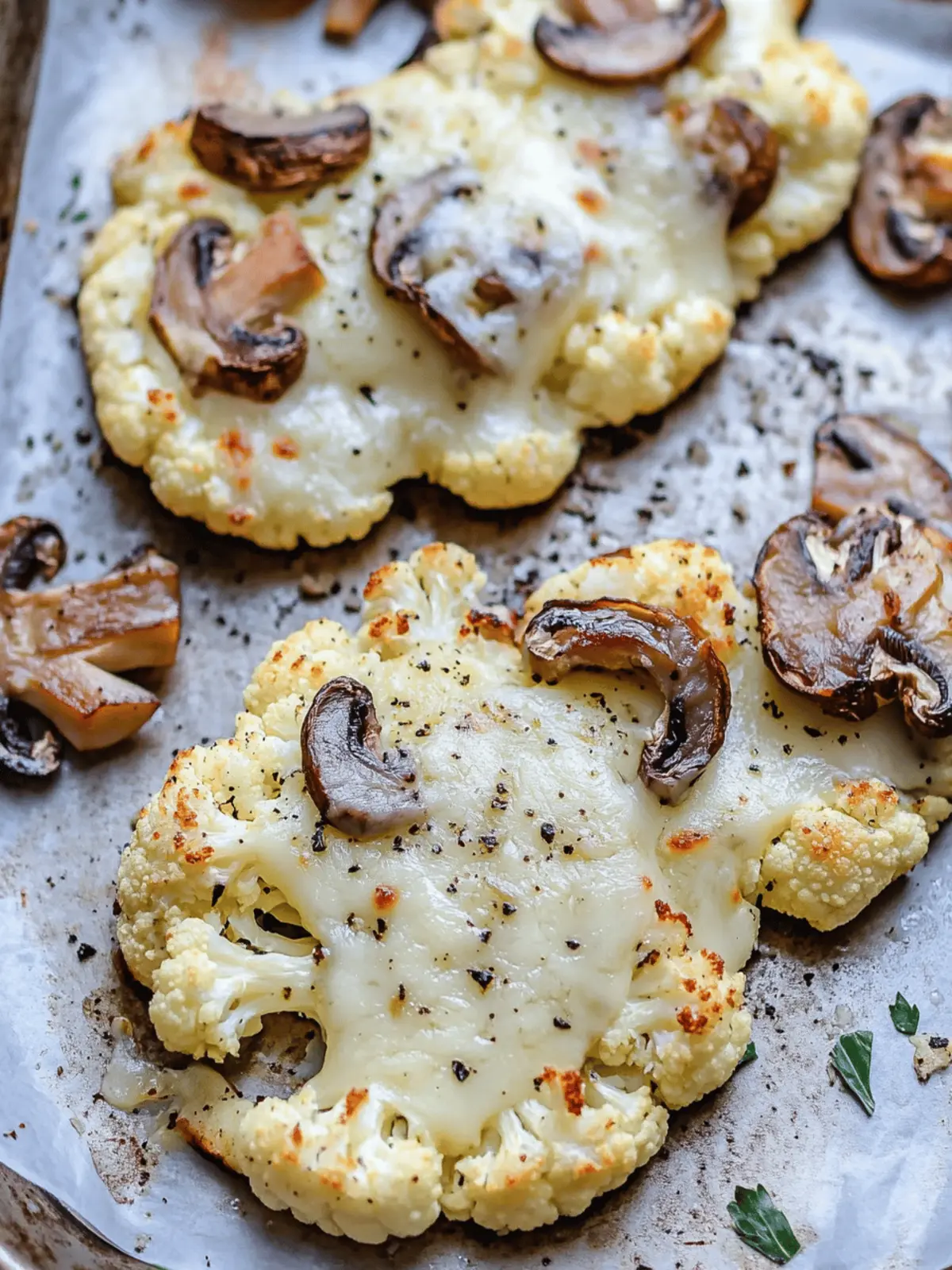 Savory Cheesy Cauliflower Mushroom Steaks for Cozy Nights Cheesy Cauliflower Mushroom Steaks