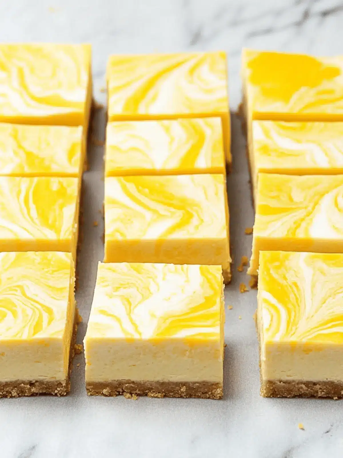 Lemon Marbled Cheesecake Bars