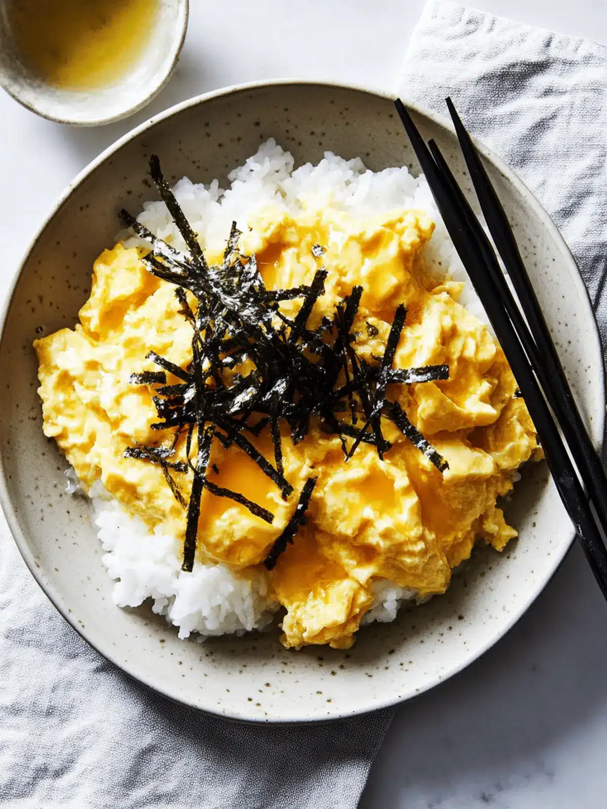 Japanese-Style Scrambled Eggs Over Rice for Cozy Comfort Japanese-Style Scrambled Eggs