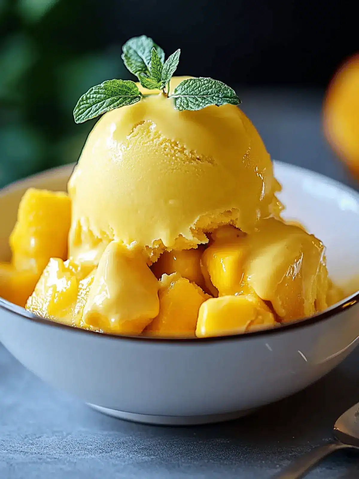 No-Churn Mango Ice Cream