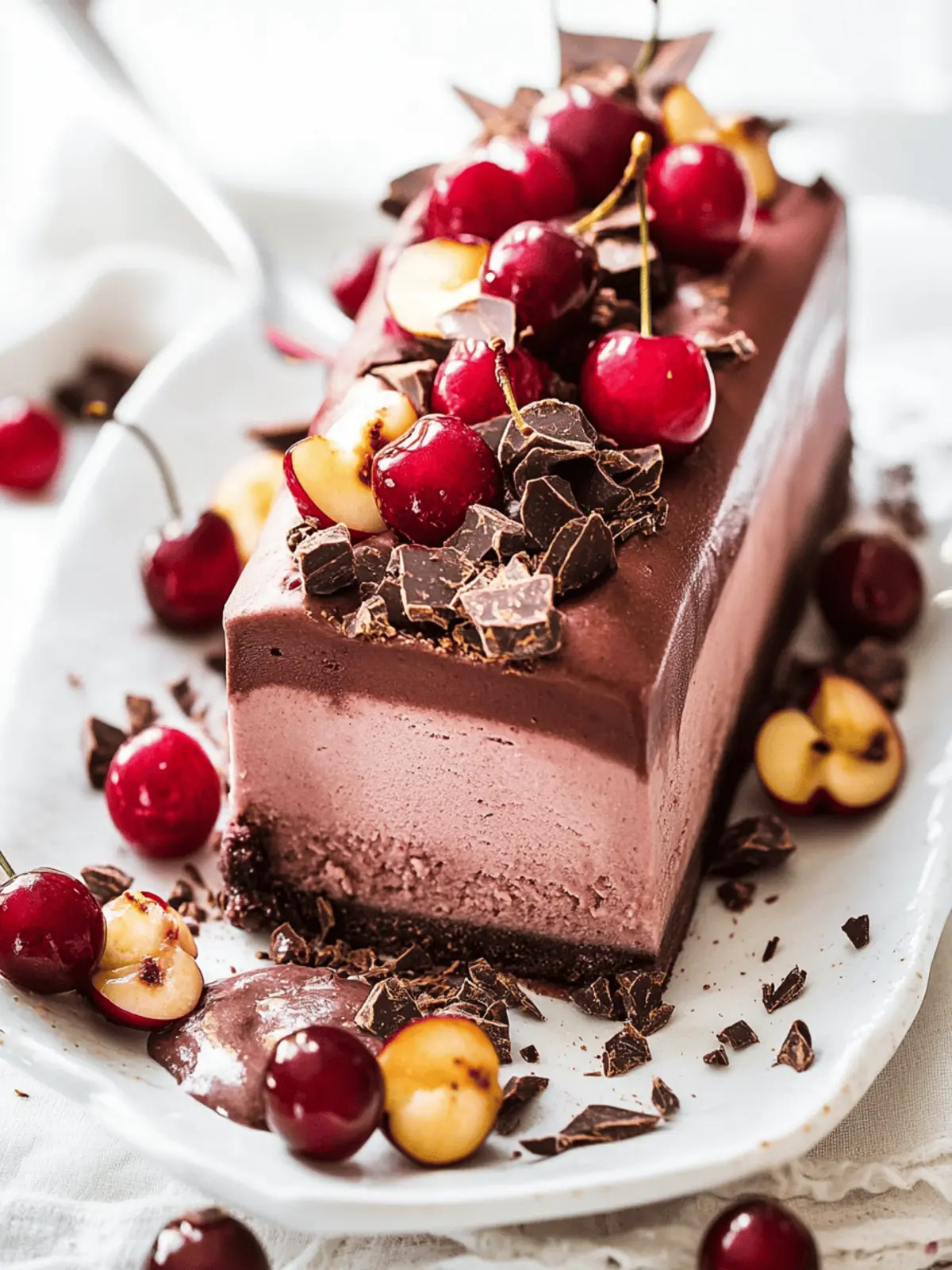 Cherry Chocolate Frozen Parfait