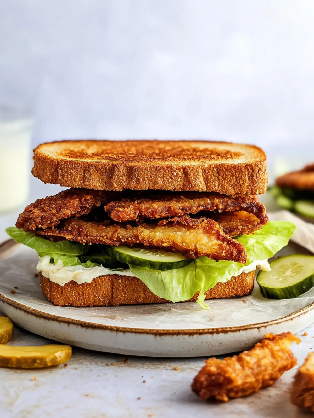 Crunchy Fried Green Tomato BLT Sandwich
