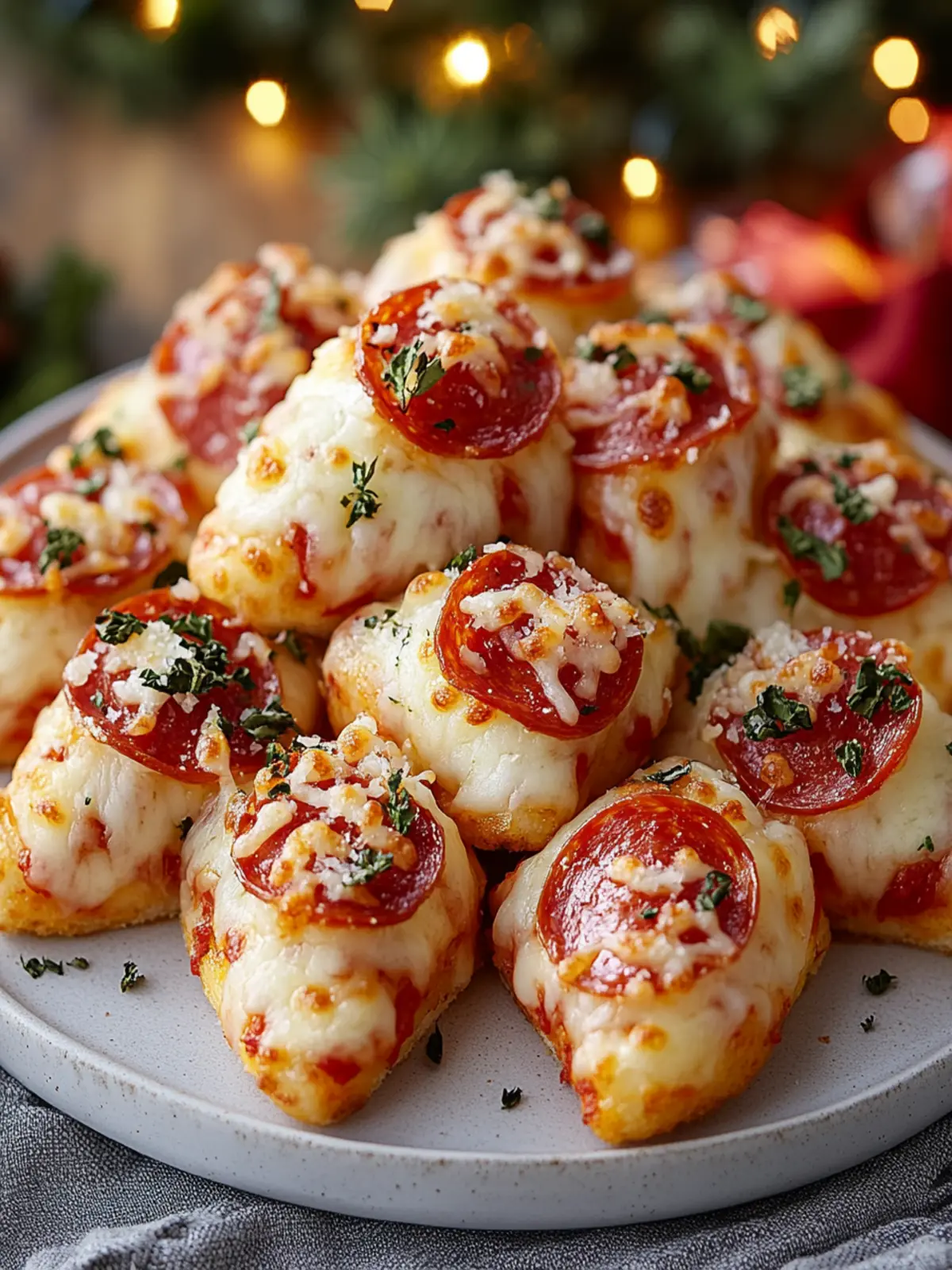 Christmas Pizza Bites