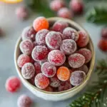 Orange Vanilla Candied Cranberries