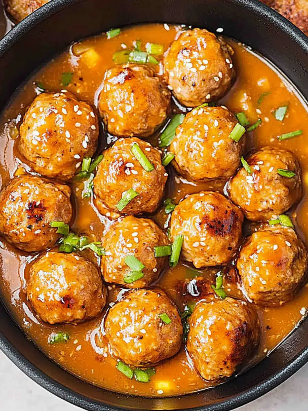 General Tso Chicken Meatballs
