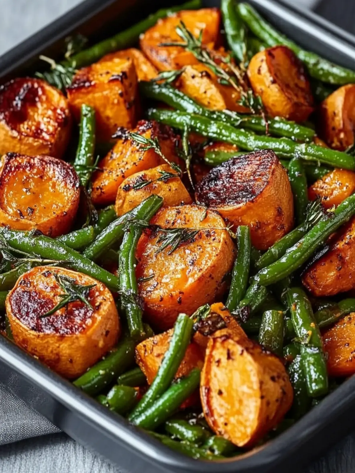 Sweet Potato & Green Bean Tray Bake: A Cozy Family Favorite Sweet Potato & Green Bean Tray Bake