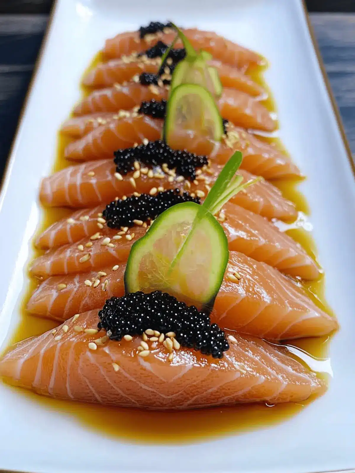 Nobu’s New Style Salmon Sashimi