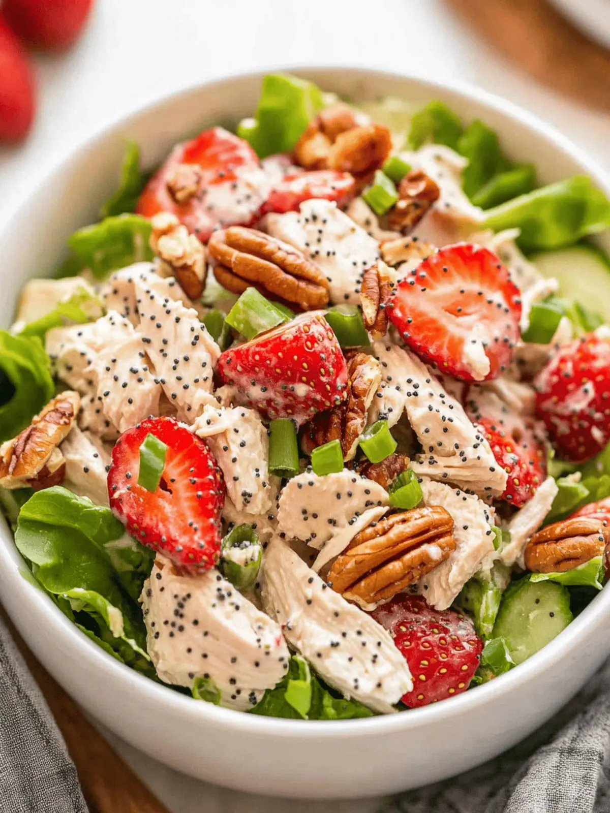 Strawberry Poppy Seed Pecan Chicken Salad